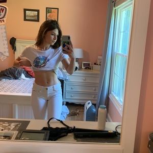 White American Eagle Low-rise Skinny Jeans